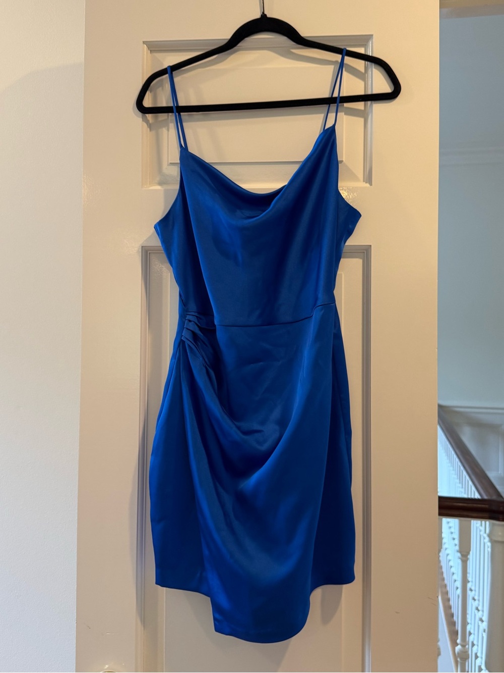 Zara Electric Blue Satin Mini Dress